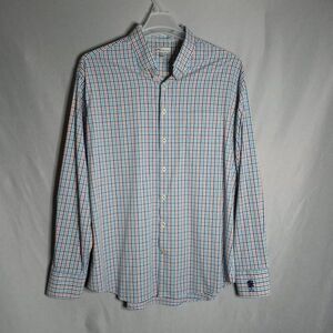 Peter Millar Crown Men's Multi-Color Plaid Button Down Long Sleeve Shirt Size XL